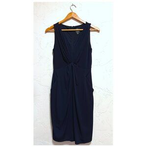 Navy Blue Suzi Chin for Maggy Boutique Soft Dress Size 6 with Pockets